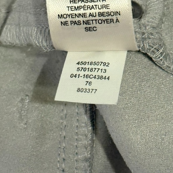 Chico's Faux Suede Stretch Slim Leg Pants Women's 3 US 16 Chic Beach Gray - Picture 6 of 9